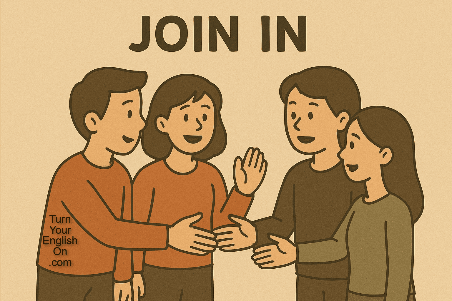 Join in - Phrasal Verb - Turn Your English On